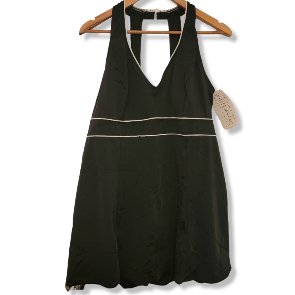 White Stag Swimdress One Piece with Tummy Control NWT